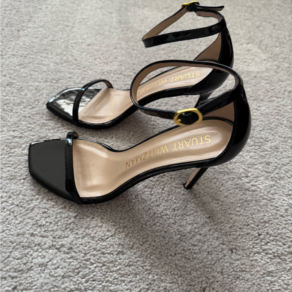 Stuart Weitzman Black Slingback Stiletto Heels